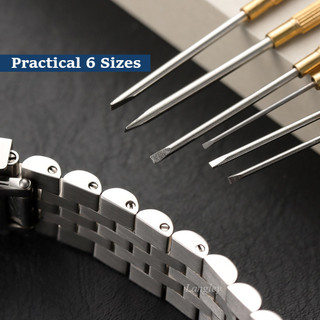 6 Chiếc Đồng Hồ Công Cụ 0.8mm-1.8mm Có Rãnh Chữ Thập Flat Bộ Tua Vít Bộ Thay Đổi Dây Đeo Đồng Hồ Khóa Loại Bỏ Liên Kết Kính Sửa Chữa Đồng Hồ Tua Vít Mini