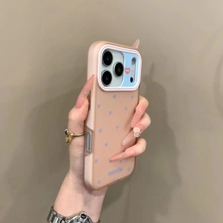 Sang Trọng Màu Sóng Chấm Tình Yêu Ốp lưng iPhone17 16 15 14 13 Pro Max Chống Sốc Bảo Vệ Camera Chống Rơi Ốp Lưng Mềm