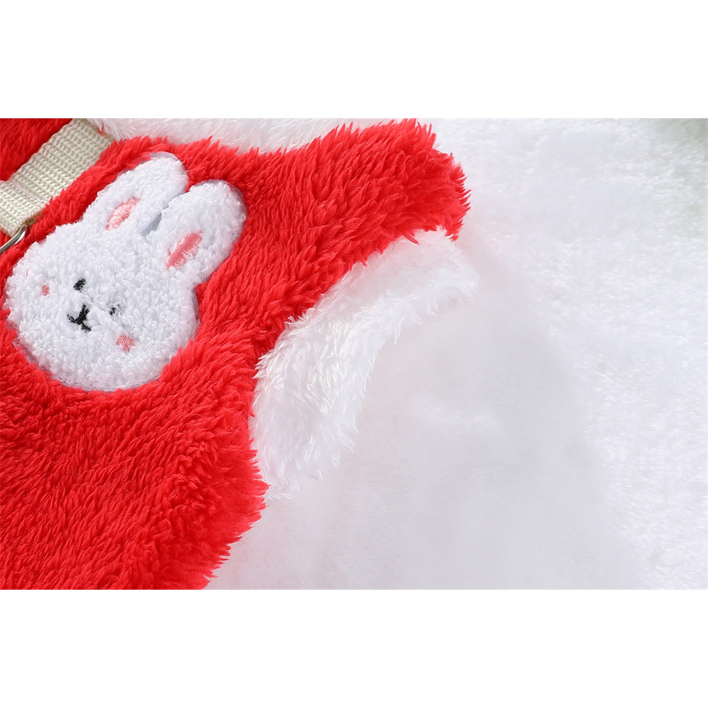 【Ready Stock】 Autumn and Winter Pet Cat Clothes Dog Double-Sided Velvet Thickened Warm Vest with Traction Buckle Anti-Lint Small and Medium-Sized Dogs 2FNB
