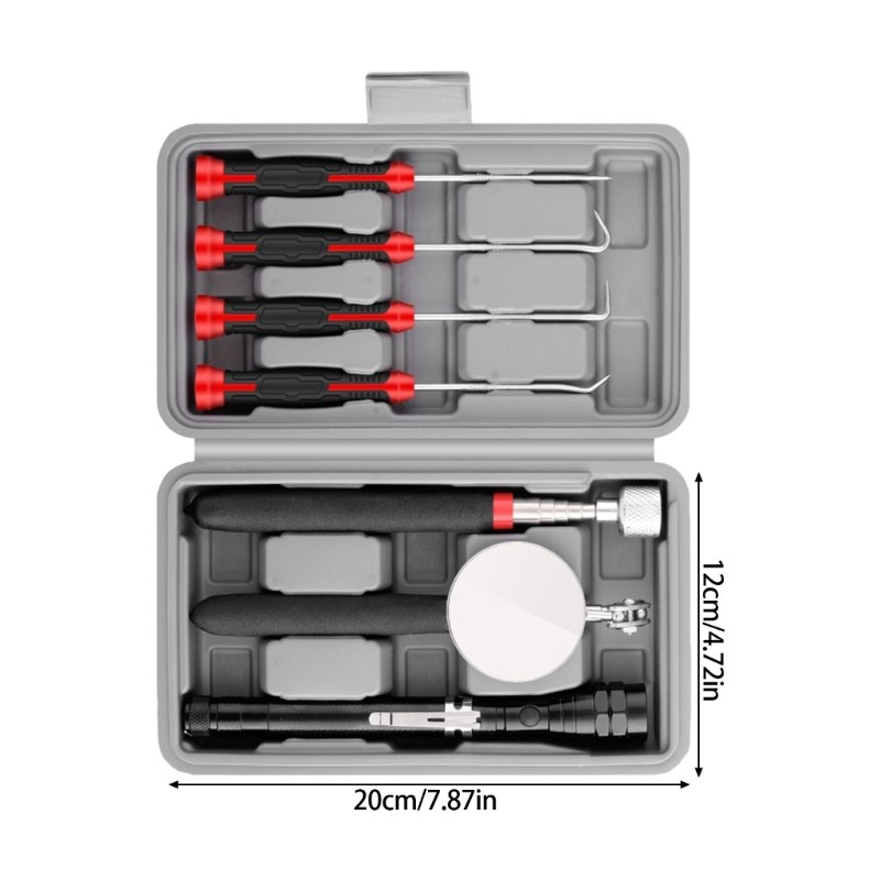 Bapara 7 Chiếc Thép Không Gỉ Cơ Khí Kính Thiên Văn Nam Châm Dính Dụng Cụ Bán Tải Từ Tính Loại Bỏ Con Dấu Dầu Có Thể Điều Chỉnh Góc Đến