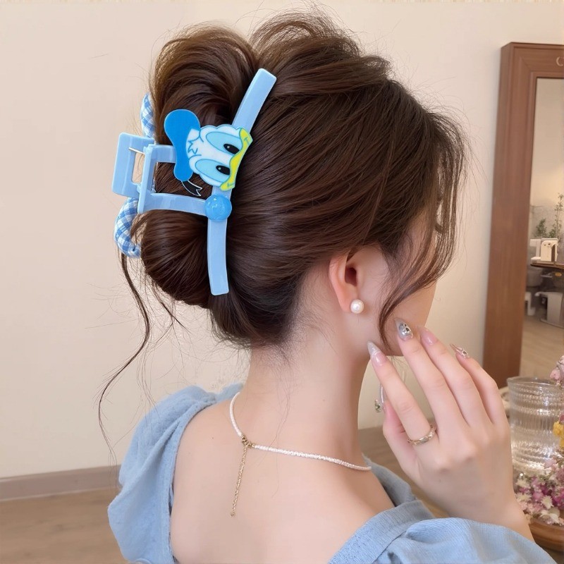 Kẹp tóc nữ chấm bi và nơ, thiết kế dễ thương cho sinh viên