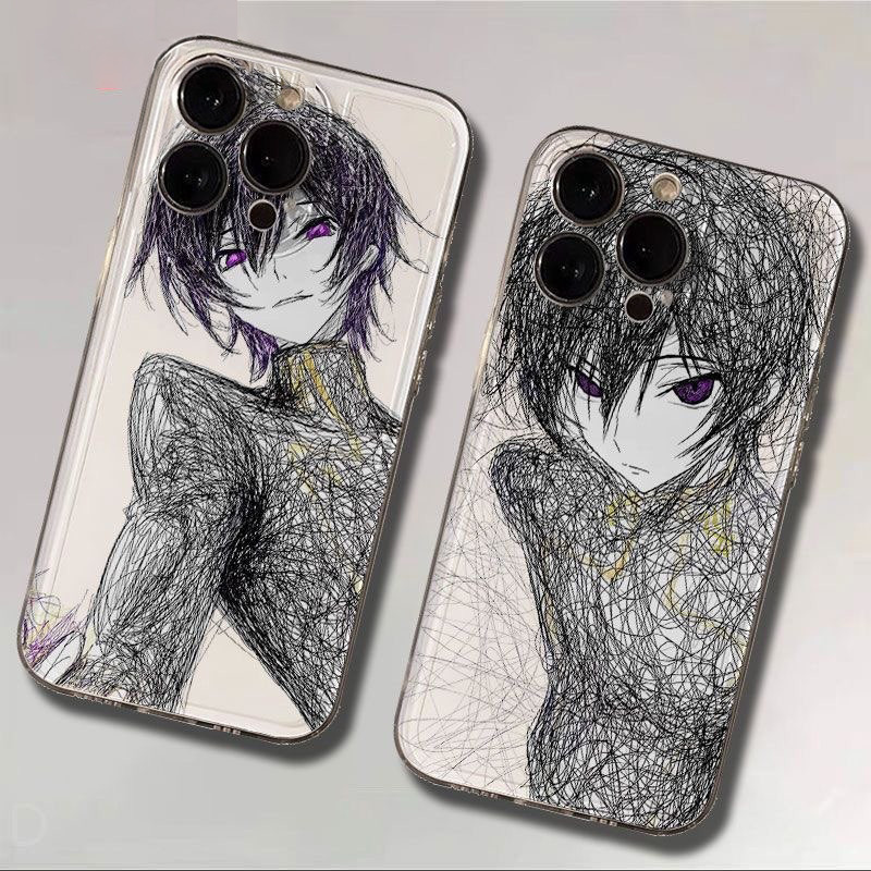 Phim Hoạt Hình Truyện Tranh Mã Geass Vỏ Cho IPhone 17 16 15 Pro Max Plus Air 16E Vỏ Điện Thoại Mềm Trong Suốt TPU Anime Nhật Bản Chống Sốc