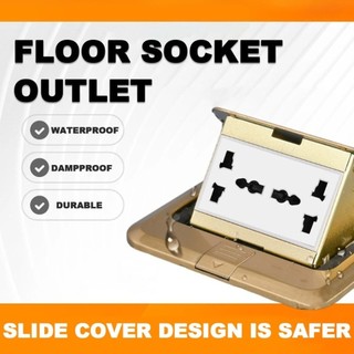 Ổ cắm sàn NEATNOOK, Ổ cắm sàn thụ thể 6 cánh nhúng, Ổ cắm bật lên dày tiết kiệm không gian bền bỉ Sử dụng tại nhà văn phòng