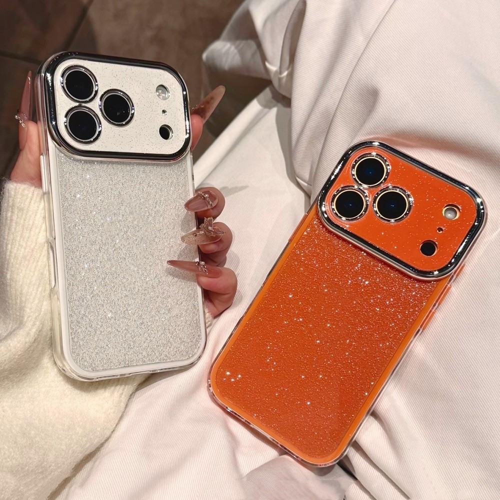 Ốp điện thoại Acrylic mạ long lanh 2 ni 1 cho iPhone 17 Pro Max 17 Air 16 Plus 15 14 13 12 11 Vỏ bảo vệ chống sốc