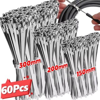 20 / 40 / 60 Dây buộc cáp thép không gỉ - Vòng buộc tự khóa hạng nặng - Dây đeo dây buộc bằng kim loại đa năng