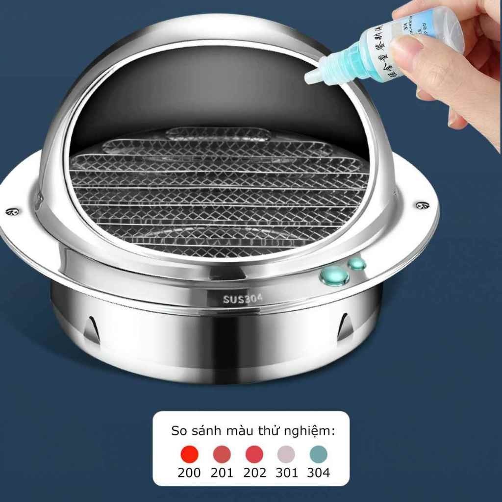 Phụ kiện hút mùi thông gió đường ống: Miệng gió ngoài trời inox 304 D100 D150