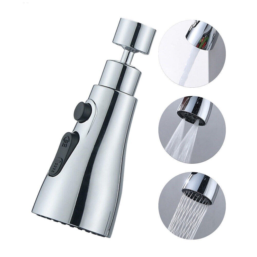 Đầu vòi nước tăng áp rửa bát xoay 360 MẪU MỚI có 3 chế độ tiện dụng