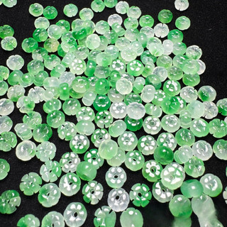 ((10 cái) Hạt bí ngô màu xanh nổi 8x5mm - Phụ kiện tự làm vòng tay