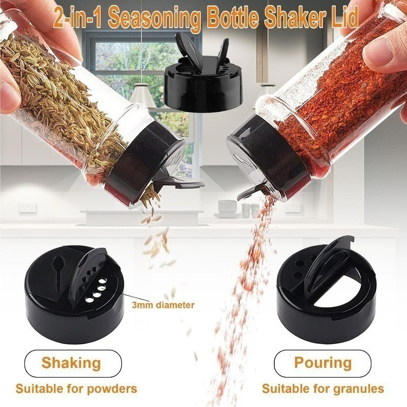 3 / 6 / 9 Chiếc Nhà Bếp Trong Suốt Chai Gia Vị / Nhựa BBQ Gia Vị Muối Tiêu Bình Lắc
