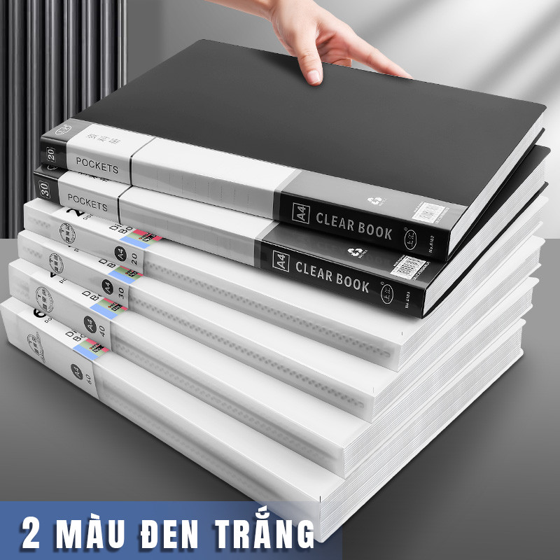 File lá đựng tài liệu A4 30/40 lá - Bìa lá đựng hồ sơ nhiều ngăn đơn giản để bàn văn phòng, phù hợp cho cả học sinh