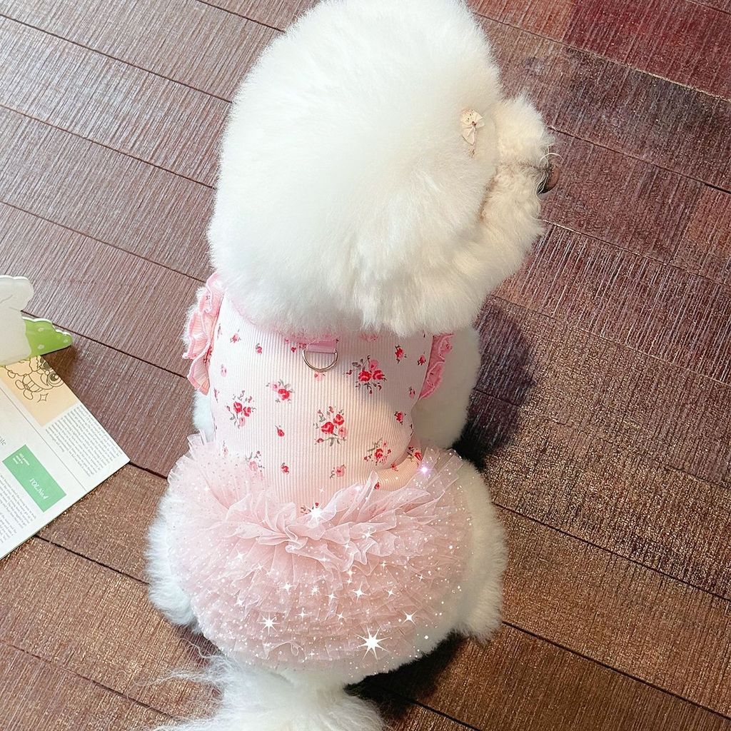 Mùa Hè Thú Cưng Quần Áo Chó In Hình Nhà Quần Áo Mỏng Băng Lụa Phù Hợp Với Teddy Bichon Mèo Quần Áo