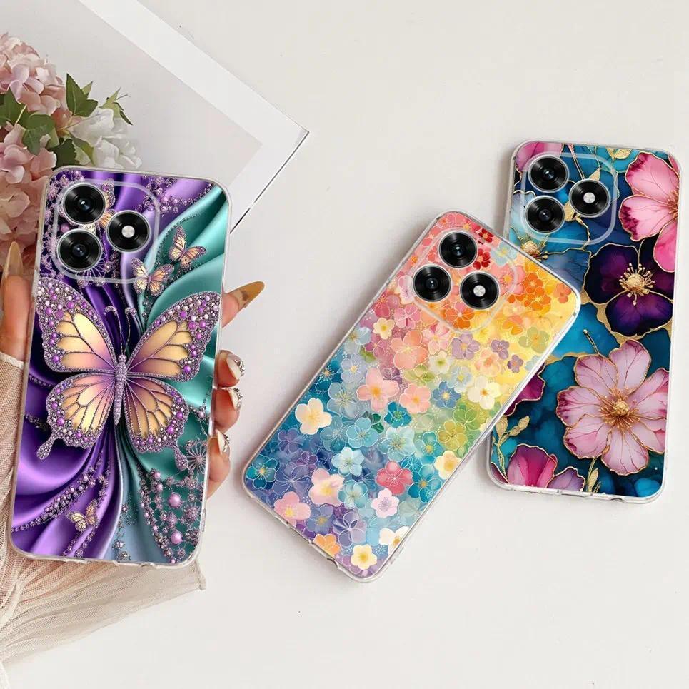Dành Cho Honor X5C / Huawei Honro X5C Plus Ốp Điện Thoại Tếch Mềm TPU Vỏ Hoa Bướm Thời Trang Mới Tranh Ốp Lưng