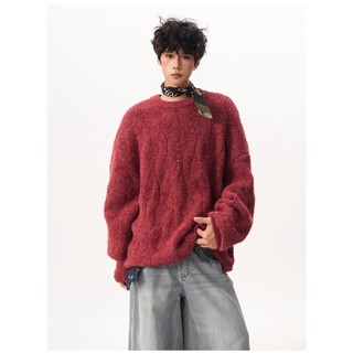 Áo len dệt kim nam phong cách Harajuku, phù hợp unisex