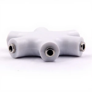 Yoo Fidelities Bộ chia tai nghe 5 chiều 3 5mm Bộ mở rộng cổng Auxes để chia sẻ nhạc Cáp PVC Âm nhạc không ồn ào