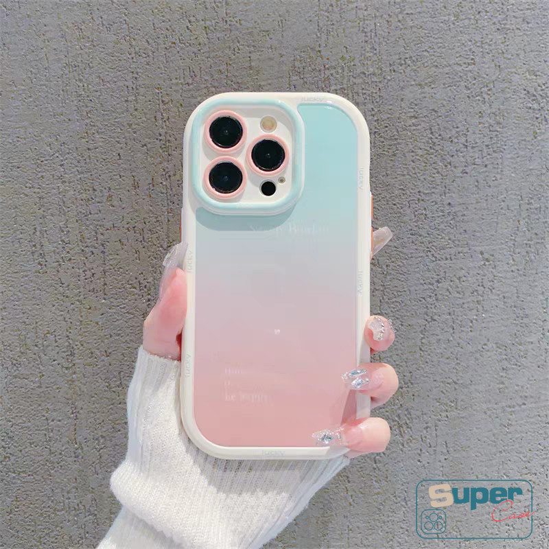 Ốp Lưng Cho Redmi 14C 10C 13 12C A3 9C 11A 10 9T A2 12 9C NFC 10A A1 Note 11 12 9S 10S 11S 9 13 10 PRO MAX Plus Thời Trang Gradient Nhiều Màu Sắc Đơn Giản Bảng Chữ Cái Tiếng Anh Kem Puff Cover