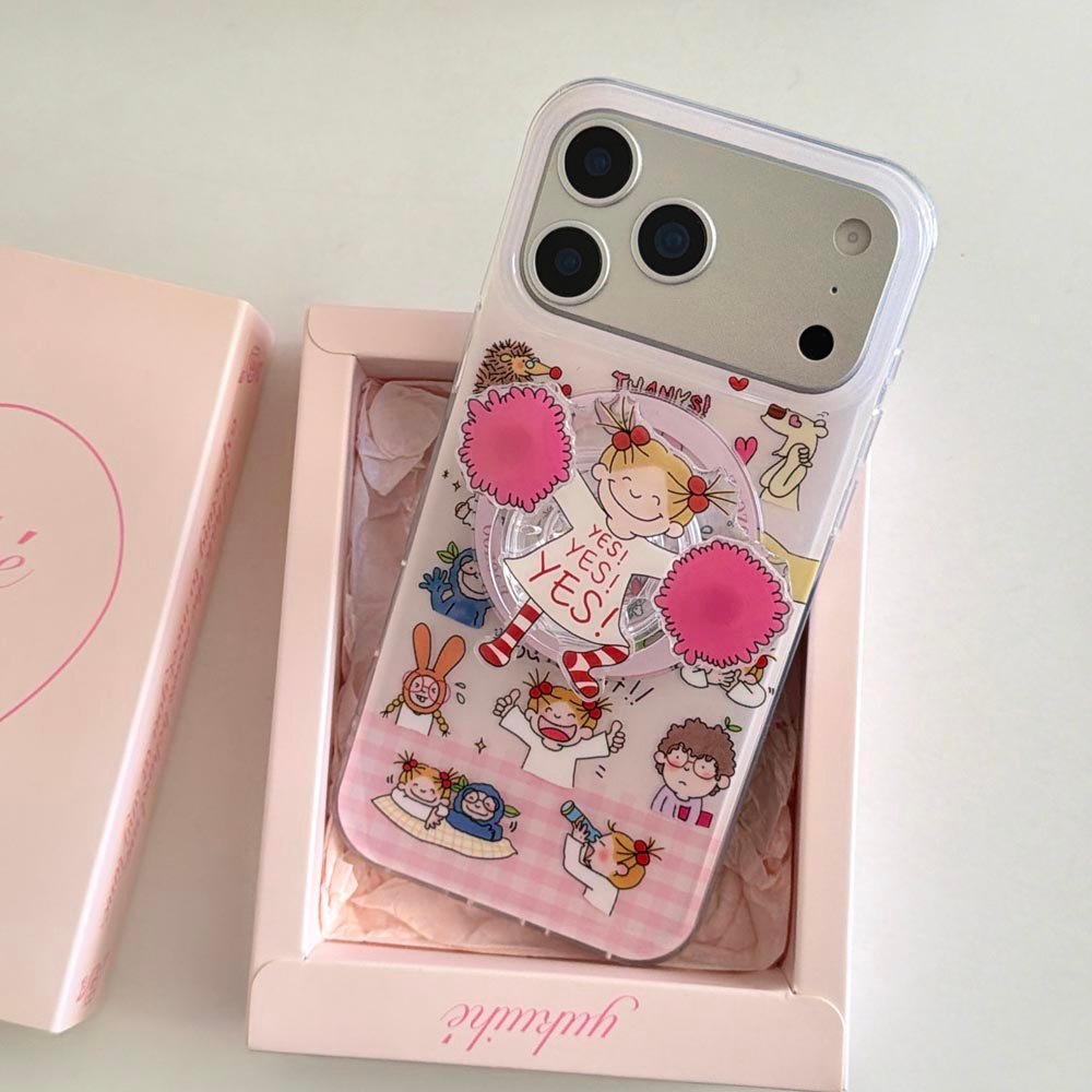Ốp Lưng Cứng Tương Thích Với iPhone 13 14 14Pro 14ProMax 15 15Pro 15ProMax 16 16Pro 16ProMax 17 17Pro 17ProMax 17Air Vỏ Nam Châm Họa Tiết Coco Kẻ Sọc Màu Hồng