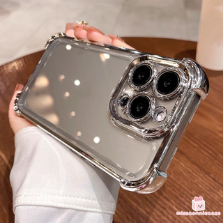 Ốp Lưng Cho Iphone 15 12 14 13 11 17 16 Pro Max Air XS X XR MAX 15 14 7 16 8 Plus SE 2020 Đơn Giản Sang Trọng Chống Rơi Khung Mạ Bốn Góc
