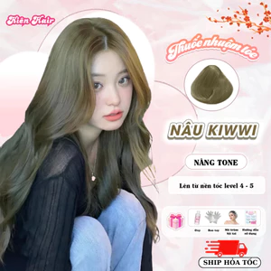 Thuốc nhuộm tóc Nâu KiWi không tẩy, tặng kèm oxy trợ dưỡng và bao tay |Kiênhair