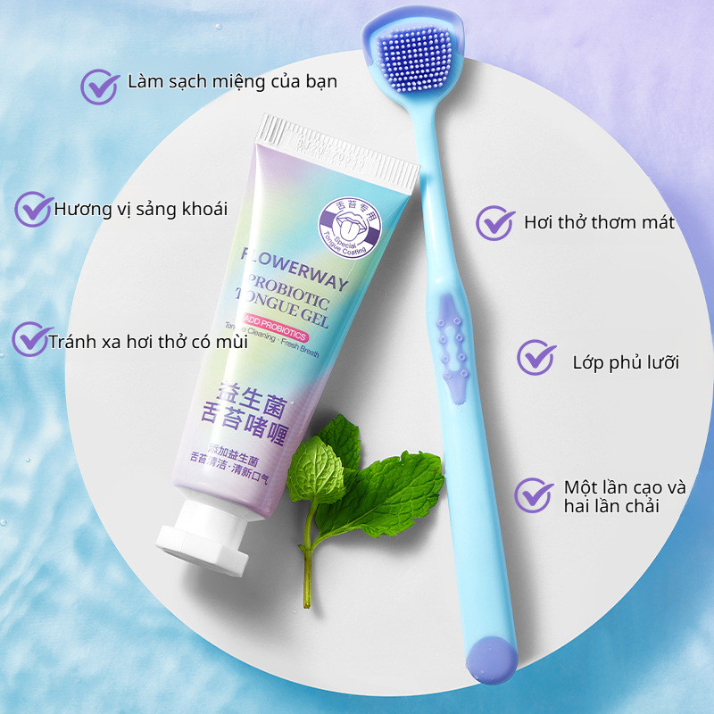 Kem làm sạch lưỡi/Gel phủ lưỡi Probiotic / Làm sạch lưỡi / Kem phủ lưỡi hơi thở thơm mát / Kem phủ lưỡi hôi miệng