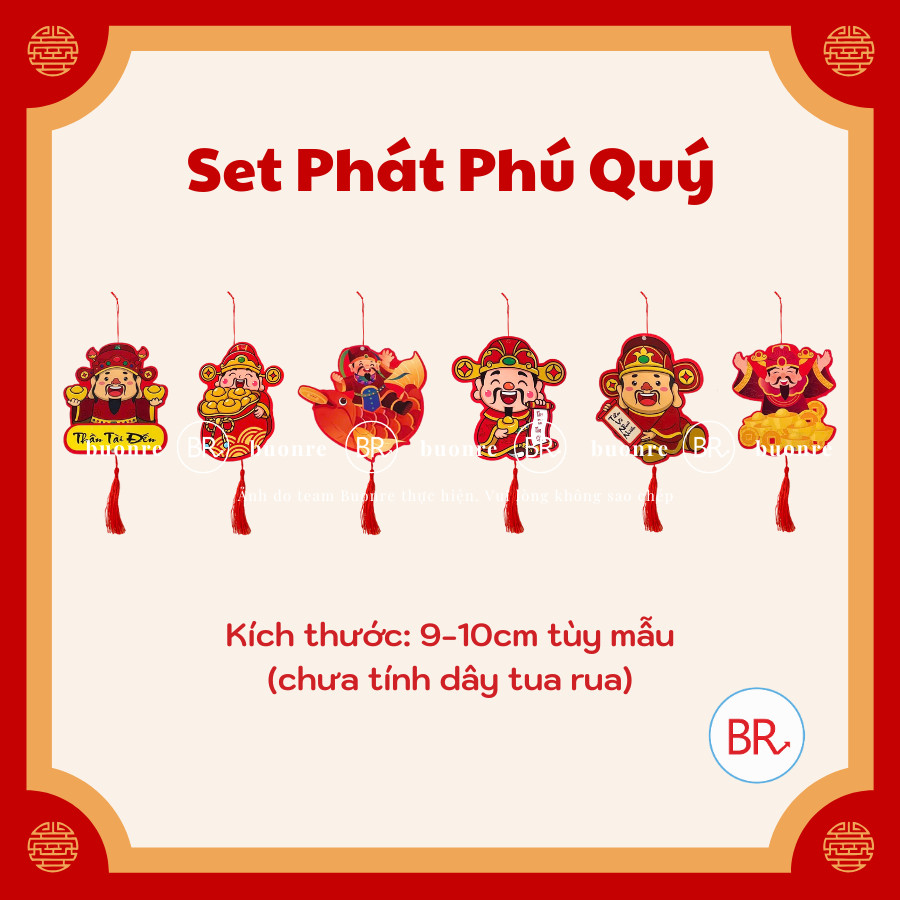 Set liễn tài lộc treo cây đào,cây mai trang trí Tết 2026-Dây liễn dây khánh nhiều hình decor Tết,trang trí nhà cửa ANGI