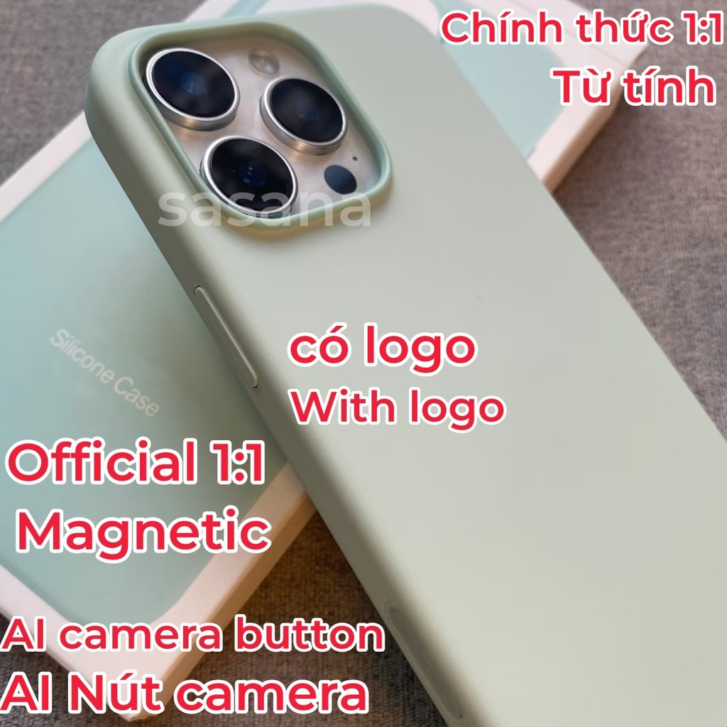 [Chất lượng hàng đầu chính thức 1: 1] Silicon lỏng từ tính cho iphone 16 / 15 / Pro / Pro Max / Plus / ốp điện thoại Có hoạt hình