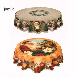 Ông Già Noel Bàn Giáng Sinh Tròn Khăn Trải Bàn Lễ Hội 60 Inch Ông Già Noel Tròn Khăn Trải Bàn Hoàn Hảo Trang Trí Mùa Đông Cho Bàn Ăn Thiết Kế Không Nhăn Cho Gia Đình