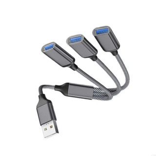 Bộ sạc ô tô 3 cổng, cáp chuyển Type-C sang USB - Công suất 10W, tương thích camera hành trình