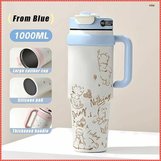 2025 Dòng Winnie the Pooh Cốc giữ nhiệt dễ thương Ice Master Cup Cốc rơm có giá trị cao Big Mike Làm mát sức chứa lớn Nam Nữ Phong cách20250811