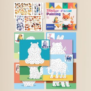 Bé Trai Bé Gái 3D Giáo Dục Ba Chiều Dán Tập Đi Handmade Tự Dính Hoạt Hình Dán Đồ Chơi Hình Học Xếp Hình Trẻ Em
