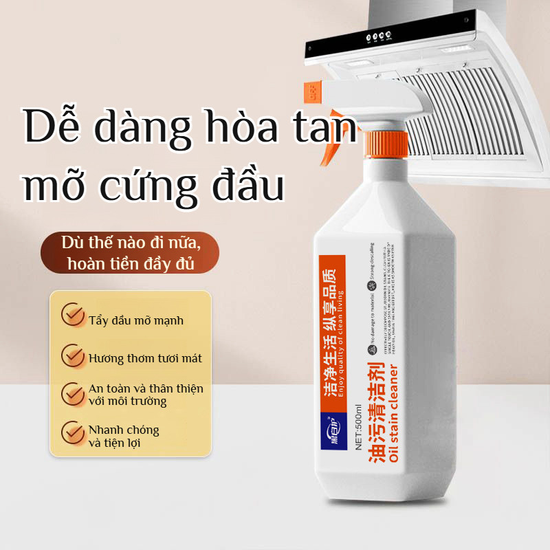 Thiết kế của Dung Dịch Tẩy Mỡ Bếp Dạng Bọt Làm Sạch Dầu Mỡ
