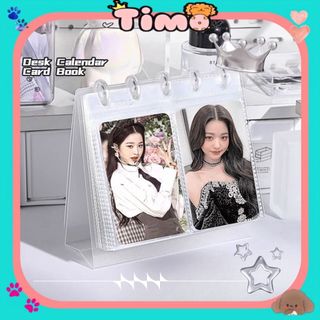 Sổ Đựng Card Binder Mini Dạng Lịch Để Bàn Album Ảnh Trong Suốt Decor Bàn Học Timo VPBL42