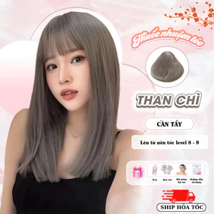 Thuốc Nhuộm Tóc Màu THAN CHÌ Không Tẩy, lên từ nền đen, tặng kèm trợ nhuộm | Trunghair