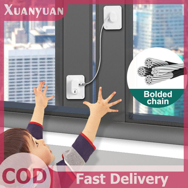 XUAN Khóa ngăn kéo không đục lỗ Khóa bảo vệ an toàn cho trẻ em Kẹp trẻ em trên tay Tủ giặt VN