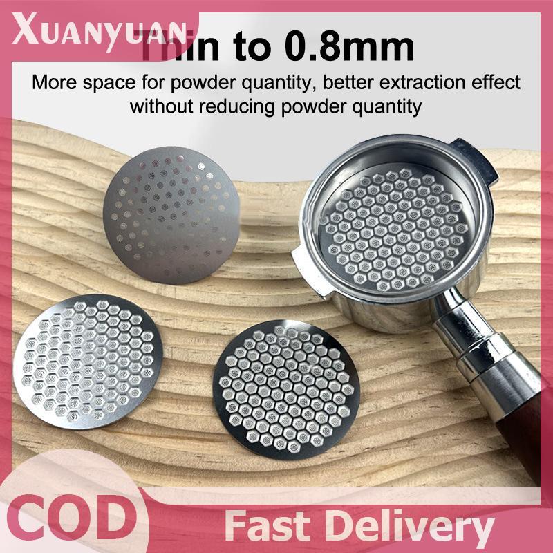 XUAN 1 Mảnh Barista DIY Phụ Kiện Espresso Puck Màn Hình Lọc Cà Phê 51mm 53mm 58,5mm Portafilter Giá Đỡ Có Thể Tái Sử Dụng 0.8mm VN