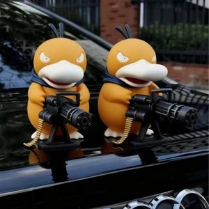 Gatling Psyduck Sang Trọng Búp Bê Sáng Tạo Mái Xe Trang Trí Phía Sau Dễ Thương Nhân Vật Hành Động Đồ Chơi Vịt Trang Trí