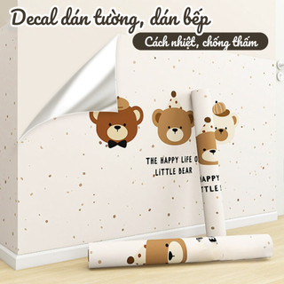 Decal Dán Tường Chống Bẩn Họa Tiết Dễ Thương, Giấy Dán Bếp Chống Dầu Mỡ Cách Nhiệt Chống Thấm Nước