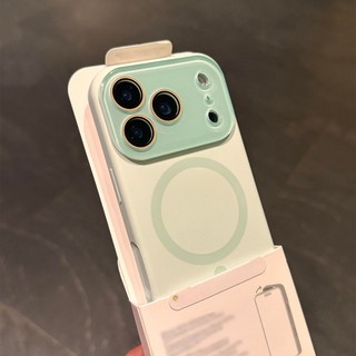 Ốp điện thoại di động từ tính silicon cửa sổ nhỏ tiên tiến cho iPhone17 16 15 14 13 Pro Max bảo vệ ống kính máy ảnh chống sốc Vỏ lưng mềm chống rơi