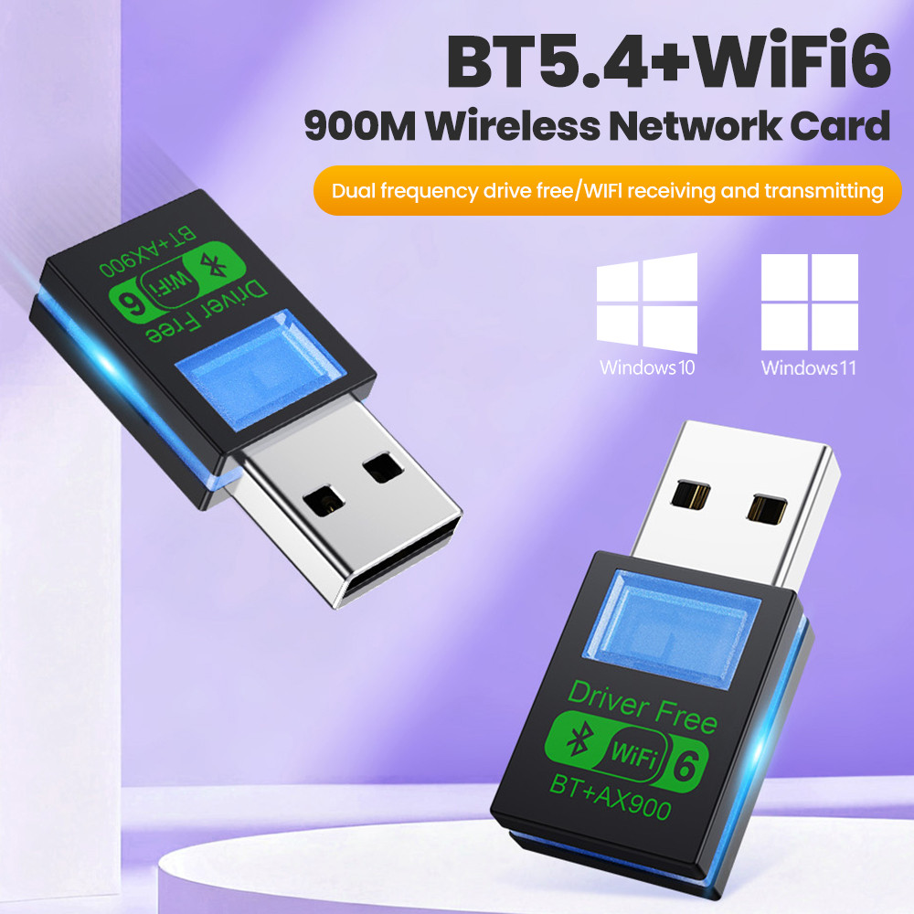 WiFi 6 AX900 Bluetooth 5.4 Bộ chuyển đổi USB WiFi Card mạng không dây 2 ...