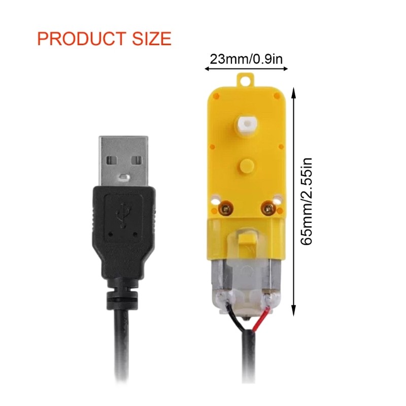 Fol Cho Động Cơ Decal Trục Đơn 5V 59RPM Tỷ Lệ 1 220 Động Cơ Giảm Cho Robot Máy Tự Động Tạo Kiểu