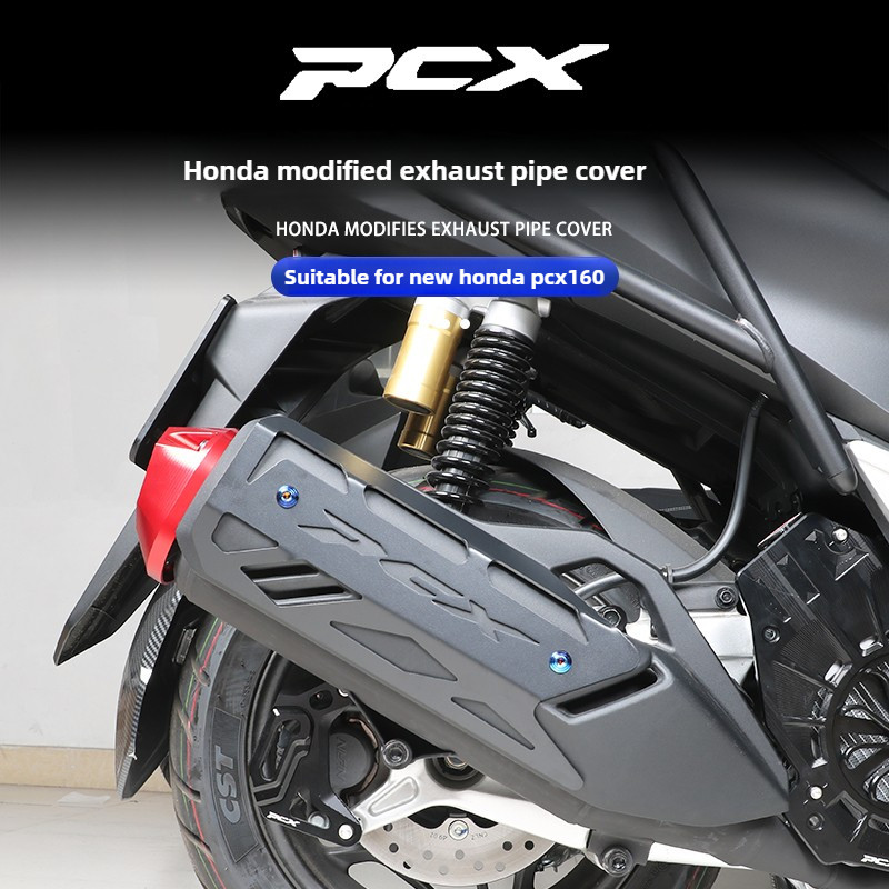Cho 2021-2025 HONDA PCX160 Vỏ Bảo Vệ Ống Xả Tấm Chắn Nhiệt Bảo Vệ Trang Trí