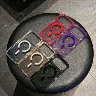 [JLK] Ốp Điện Thoại Từ Tính Trong Suốt Bling Long Lanh Cho IPhone 17 Air 16E 15 14 Plus 13 12 Pro Max Vỏ Bảo Vệ Sạc Không Dây Chống Sốc