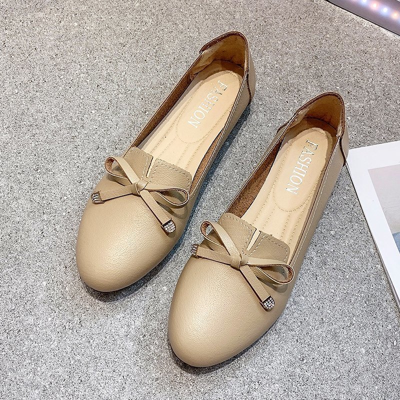 Atikota Nữ Giày Đế Bằng Slip-on Thời Trang Thanh Lịch Nơ Trang Trí Đa Năng Thoải Mái Nhẹ Đế Bằng