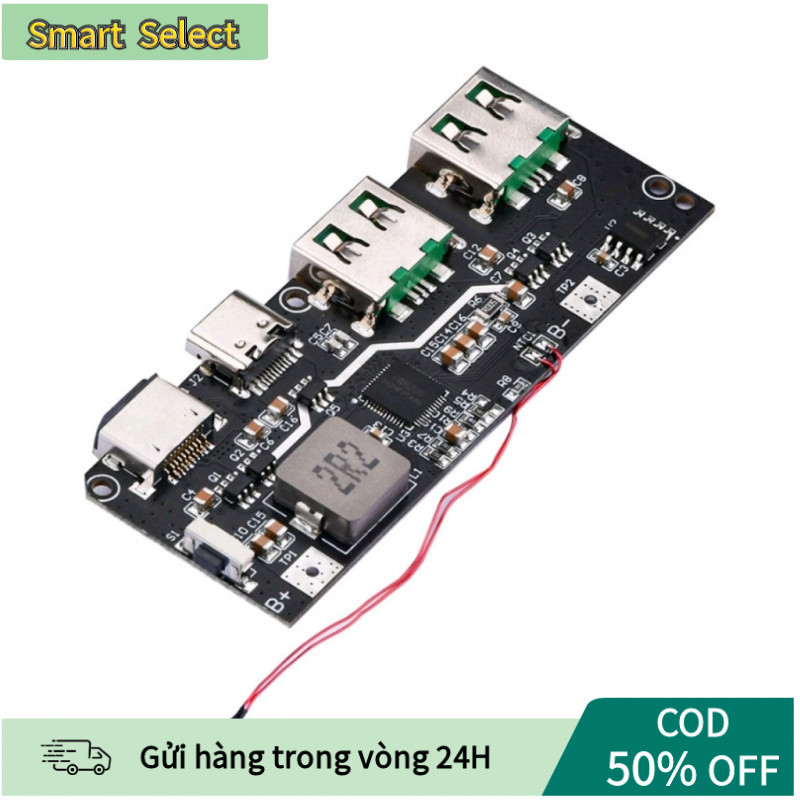 【COD】Bộ mạch sạc nhanh hai chiều 22.5W tương thích QC4.0 QC3.0 cho pin 18650 và Li-Po 3.7V với hệ thống bảo vệ toàn diện