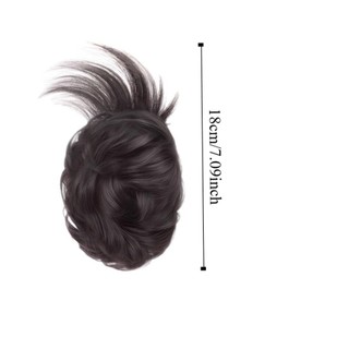 NCE Bun Tóc Giả, Tóc Tổng Hợp Xoăn, Gắn Bằng Kẹp Móng Vuốt - Màu Nâu Thời Trang