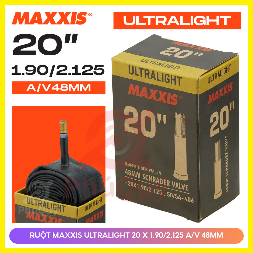 RUỘT SĂM XE ĐẠP MAXXIS  ULTRALIGHT  SIÊU MỎNG SIÊU NHẸ - ĐỦ CÁC THÔNG SỐ