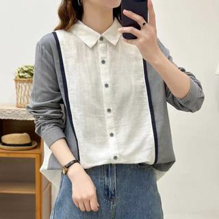 [Hàng có sẵn] Áo sơ mi nữ 100% cotton phiên bản Hàn Quốc phù hợp mùa xuân
