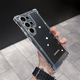 Ốp lưng chống sốc trong suốt sang trọng cho Samsung Galaxy S24 S23 S22 FE Plus S25 Ultra A34 A54 A15 A25 A35 A55 A16 5G Vỏ Acrylic cứng
