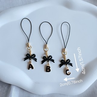 1 Nơ Chữ A-Z Dây Treo Trang Trí / Dây Điện Thoại Di Động / Thích Hợp Cho Vỏ Điện Thoại Trang Trí Dây Điện Thoại Di Động