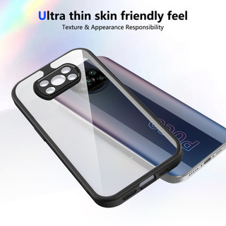 Dành cho Xiaomi POCO X3 NFC / X3 Pro Ốp điện thoại cứng trong suốt Khung silicon mềm chống rơi mỏng