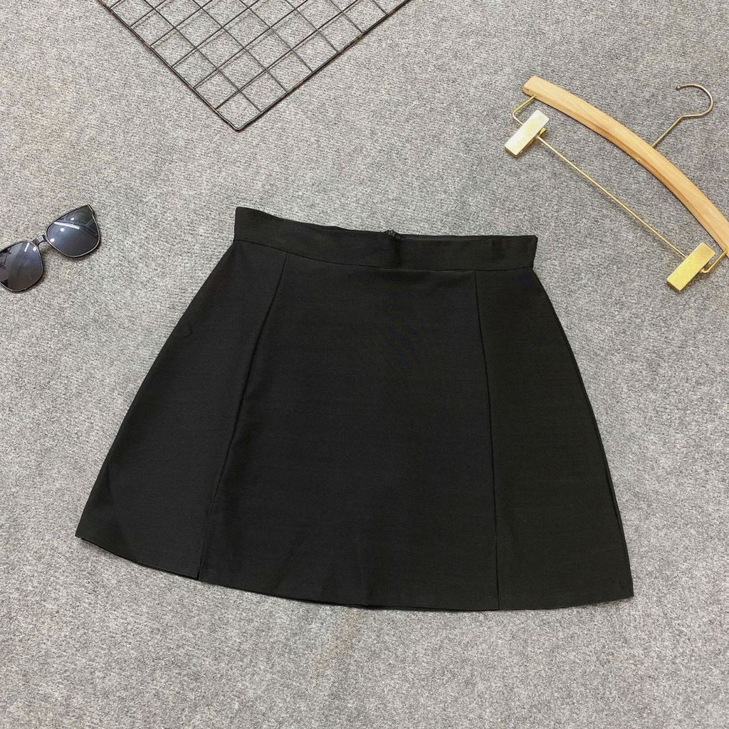 Chân Váy A Xẻ Tà Quyến Rũ Bigsize CÔ NHỎ Vải Umi Co Giãn Tôn Dáng Dễ Phối Đồ CVX